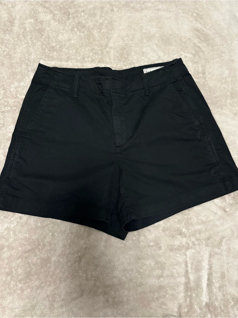 GAP Black Women's Cotton-Blend 4” Downtown Khaki Shorts Size 10
